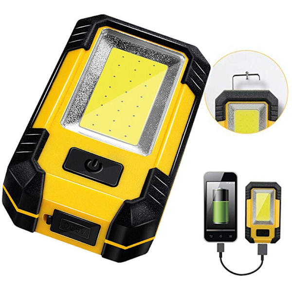 Arbetslampa c Bärbar Ljusstark COB LED Bärbar Lampa med Magnetisk B