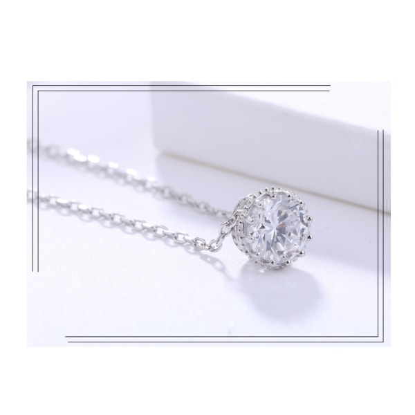 s925 sterling silver halsband mode drottning halsband liten krona