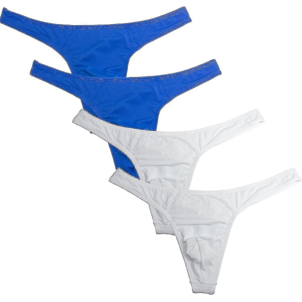4-pack Herrstringtrosor. L. Vit blå White blue L