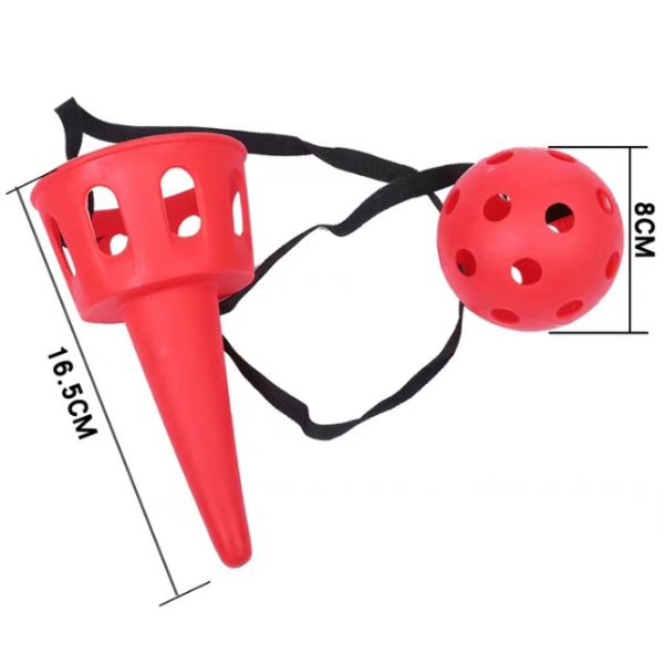 Gul 2 st Pop and Catch Ball Games med Ball Basket Launcher