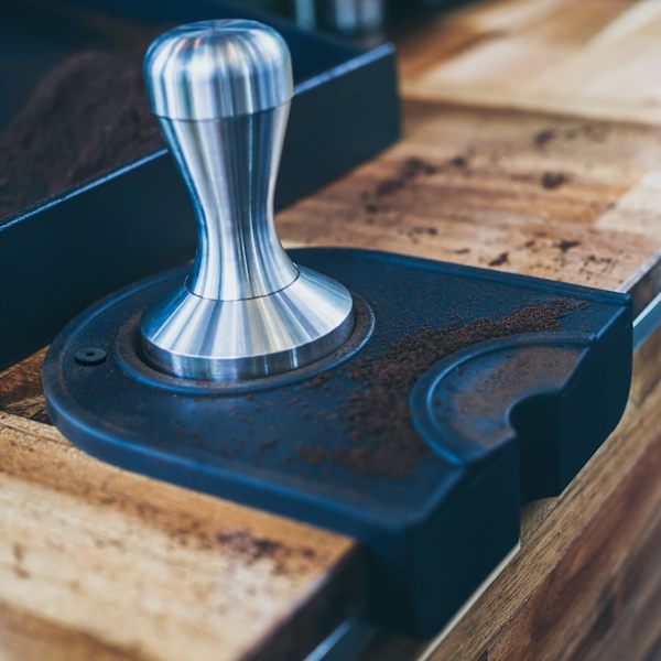 Svart - Kaffematta i silikon - Diskmaskinssäker kaffematta