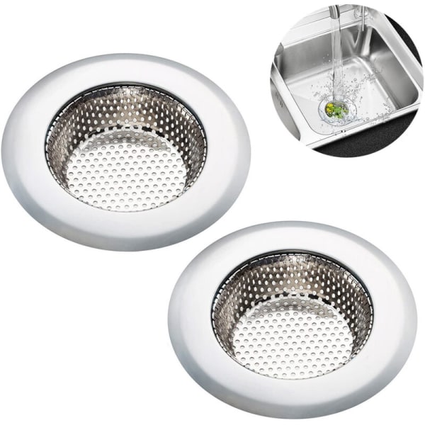 2pcs Stainless Steel Kitchen Sink Strainer Basket Sink Drain Stra