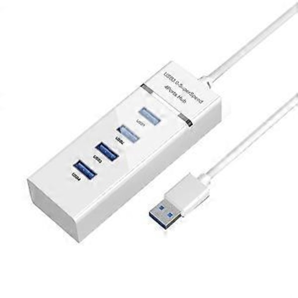 RYRA 4 Portin USB3.0 Hub Nopea Latauslaajennus 5Gbps HUB LED-merkkivalolla