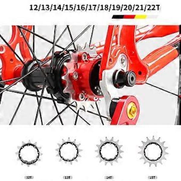 Single Speed Cykel Frihjul Cykler Svinghjul Høj Styrke Rustfrit Stål Cykler Tandhjul til Mountainbike Dele 16T