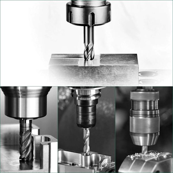 End Mills, 1.5-6mm HSS CNC lige skaft bor sæt 4 fløjte E
