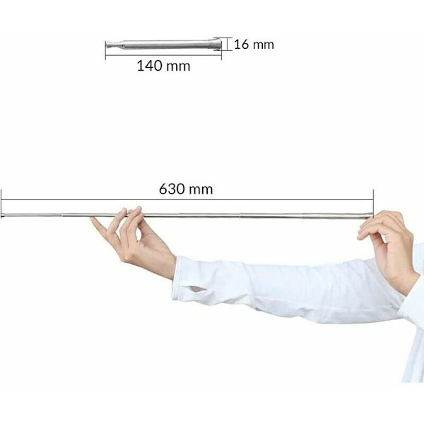 Ruostumattomasta teräksestä valmistettu olkihuilu - 2 kpl - Taitettava teleskooppinen puhallusputki ergonominen ruostumattomasta teräksestä valmistettu suukappale samettipussi tulen sytytyssarjaan selviytymispakkaus retkeily vaellus sytytys takka grilli
