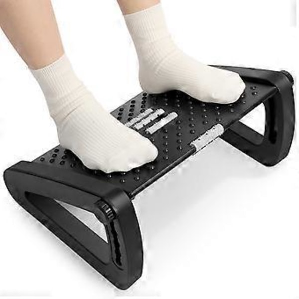 Ergonomiskt Fotstöd Kontorspall Under Skrivbord Justerbar Höjd Lutningsvinkel med Massagerulle