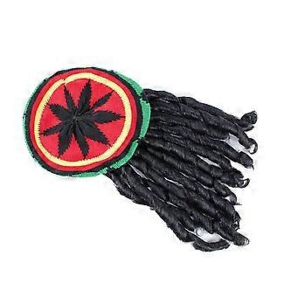 Reggae Rasta Hatt med Dreadlocks Kostym Cosplay Utklädnad Bar Mössa Hatt()