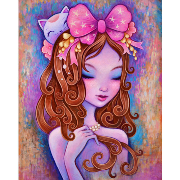 30x40cm 5D DIY Diamantmålning Full,Série Cartoon Girl#E,DIY Dia