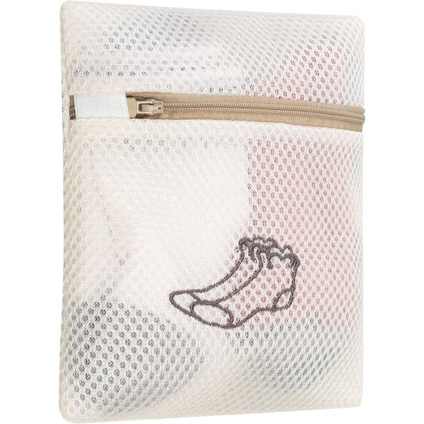 1 stk sokkemønster vaskeripose, vaskemaskin nett, mesh vaskeri