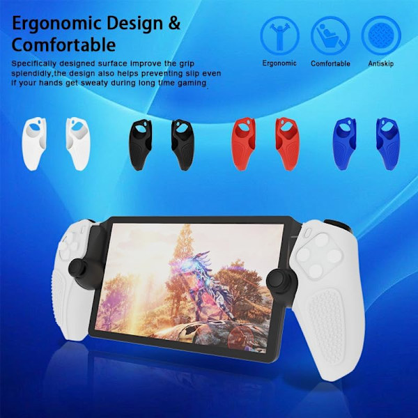 Vit halkfri silikonfodral för Sony PS5 Playstation Portal/PS