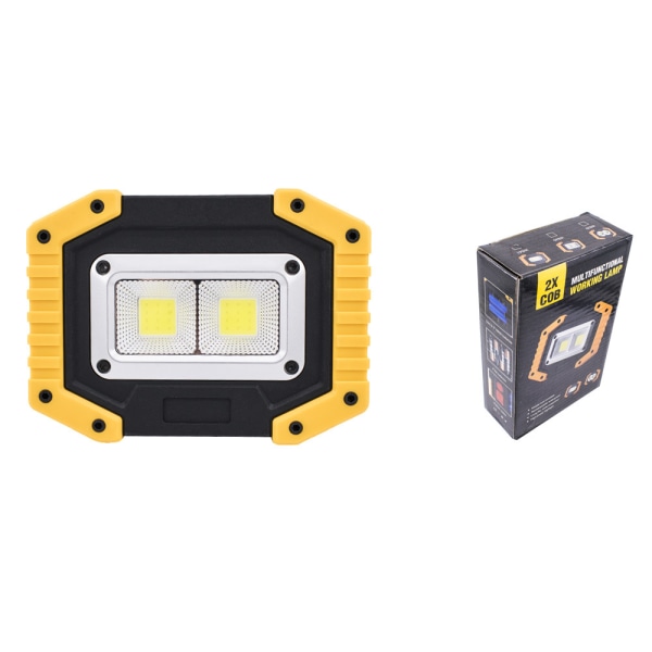 Genopladelig LED-Spotlight, 2 stk. 30W LED Konstruktions Spotlight