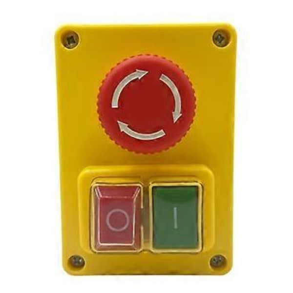 KJD17D 250V 16A Elektromagneettinen Painonappikytkin Hätäpysäytyskytkimet Sähkötyökaluille ja -koneille