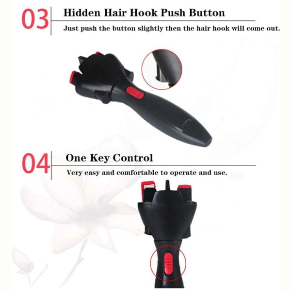 1 Pack Elektrisk hårfläta, Automatisk Twist Stick Device Brai