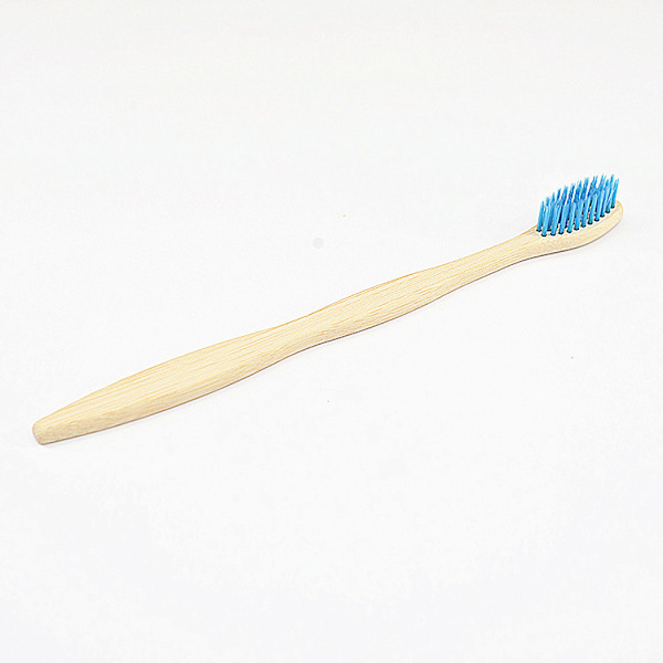 10 st bambu tandborste set (slumpmässiga färger)