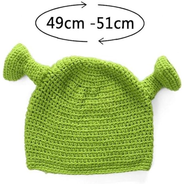 Unisex håndstrikket vinteruldhat Beanie Cosplay Dome Cap til W