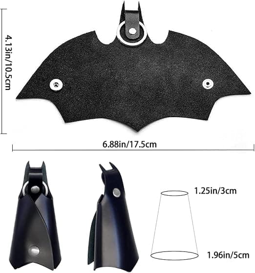 Miesten avaimenperä, 2 Batman-tekonahka-avaimenperää, unisex-avaimenperä