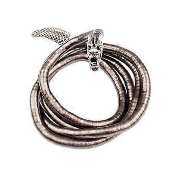 Punk Ormhalsband Unikt Böjbart Ormarmband Flexibelt Flerlagers Metall Ormhalsband Armband Smycken för Kvinnor Black Dragon 2