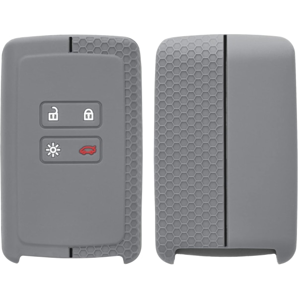 Grå-sort - Bilnøglekasse Kompatibel med Renault Smart Key 4-Bu