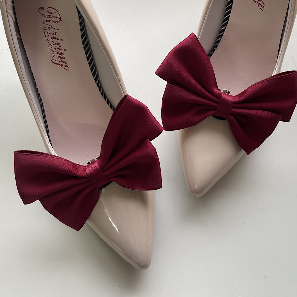 Elegant Bow-Knot Skoklämma 2st Söt Stor Rosett Kvinnor Hög Klack Deko