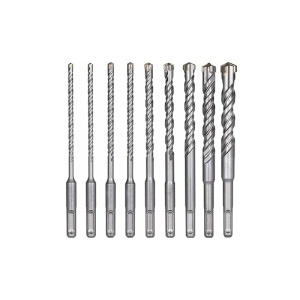 9 kpl betoniporanterää (5 mm 16 x 160 mm), SDS-Plus sähkövasarapora