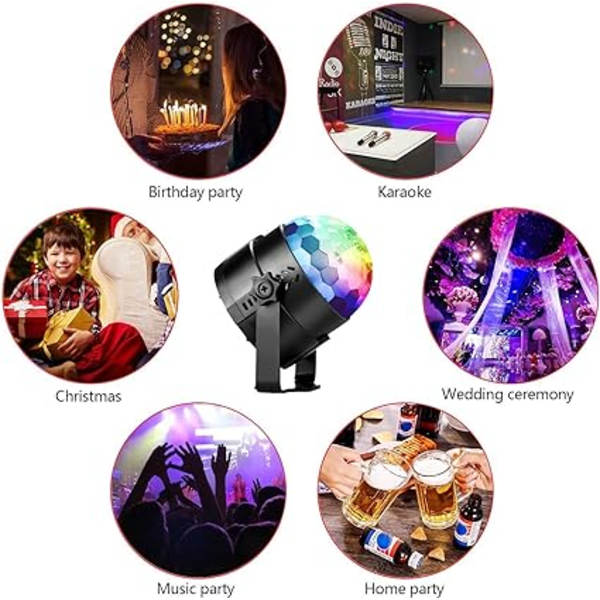 Diskokugle Diskotek Lys Fest Lys Lydaktiveret Storbe Ligh
