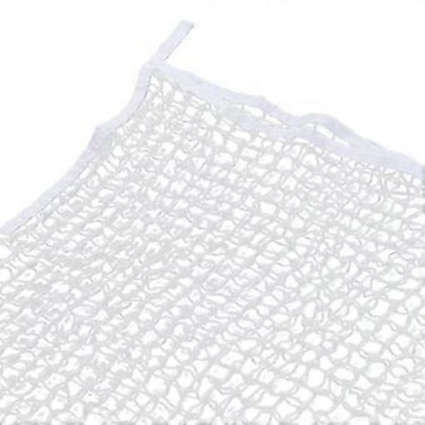 Hønetpose PE Vævet Reb Mesh Hulpose Heste Slow Feeder Foderopbevaringspose Hvid 120x90cm / 47,2x35,4in