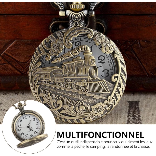Vintage-taskukello, miesten steampunk-taskukello Ch