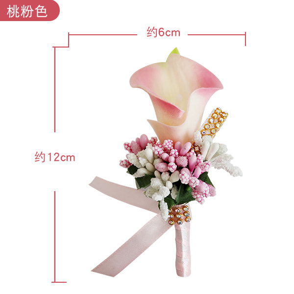 10X6x6cm Bryllupsgave Bryllupsblomster til brudgommen 2 Bryllupsblomster til brystet Utsøkt Bryllupsblomster til brudgommen Simulert Bukett Rosa