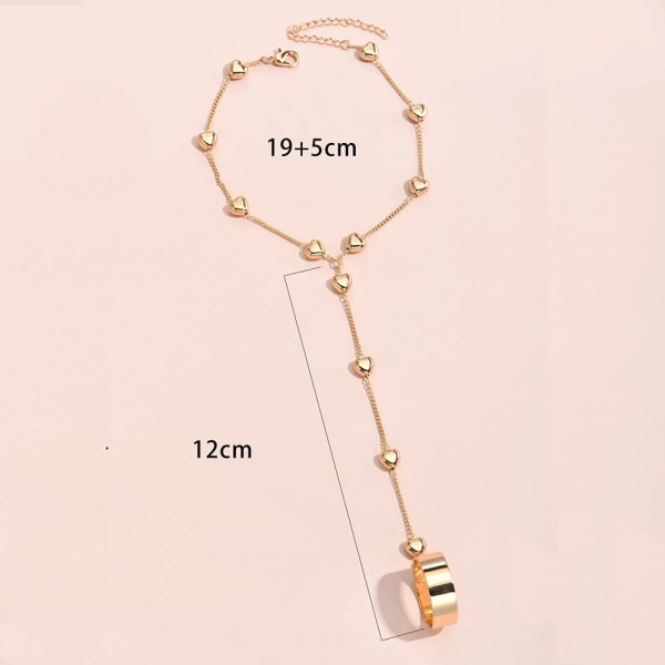 Retro Bohemian Minimalist perle Finger Chain armbånd