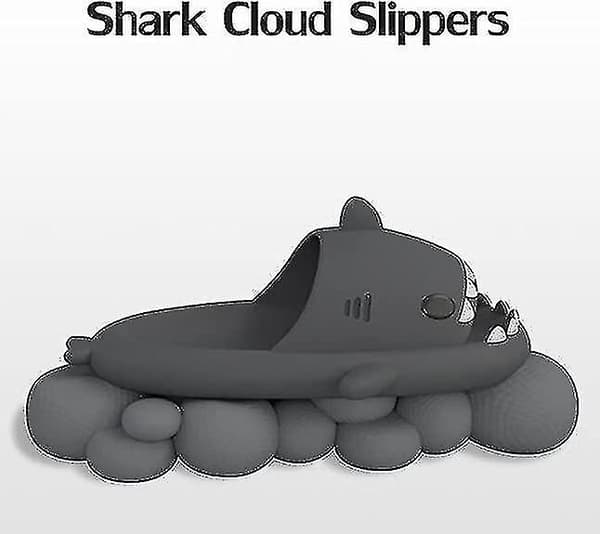 Cloudy Shark Slides, Cloud Sharks, Søde haj-slippers til kvinder og mænd, sommer 2022.