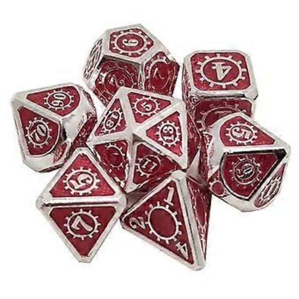 7 stk./pakke Polyhedral Zinklegering til Drageskæl DnD RPG Brætspil Terninger (11) 11