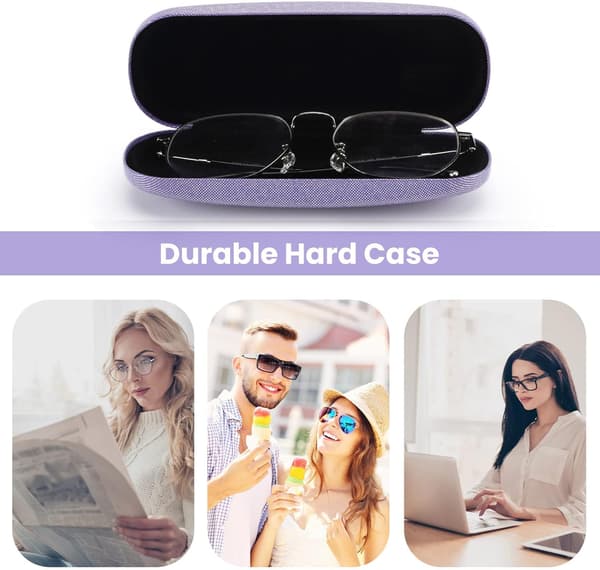 2 stk Hard Shell Brilleetui Bling PU Lær Brilleetui Pro