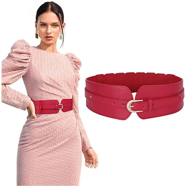 Dames brede elastische tailleband (rood), dames elastische strik, su