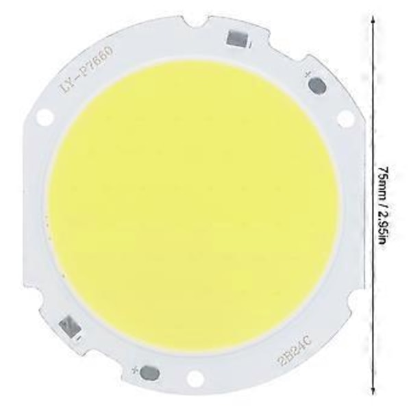 4 st 75 mm Runda COB Lamp Pärlor Hög Effekt LED Chip 24W/7282V för DIY Lampa Inomhus Ljuskälla Belysning Vit Ljus