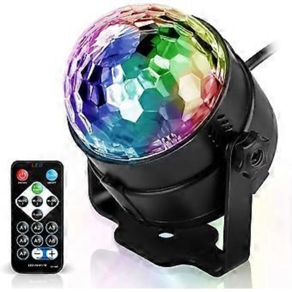 Discoking Discolys Partylys Discolys Lyseffekter 7 Farger Musikkstyrt Led Dj-lys Partybelysning Partylampe For Halloween Jul Ch