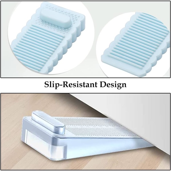 Antislipp dørstopp i gummi, dørstopp kile, 4 stk. beskyttelse
