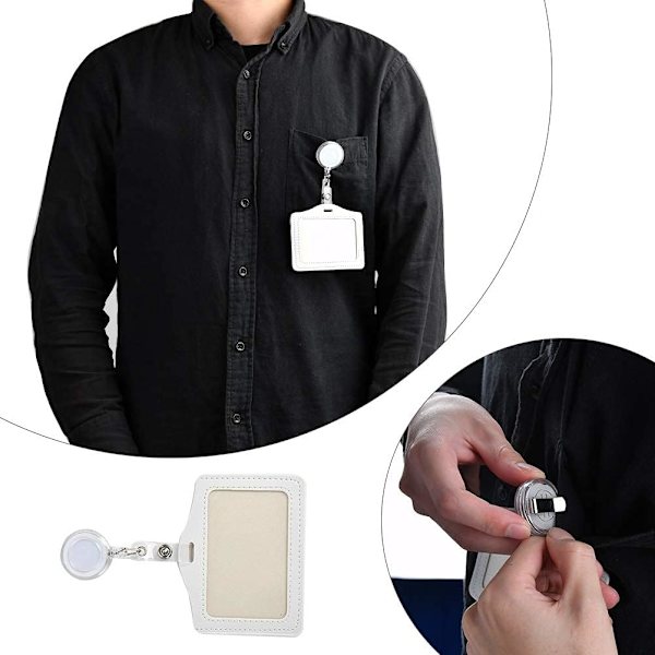 12 stk. Multifarvede kortholdere, tilbagetrækkelig badge, ID-kortholder