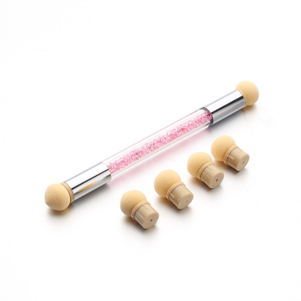 6-pack Nagelkonst Svamp Glitterpulver Plockning Punkt Gradienter Penna