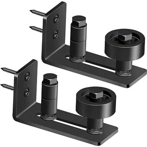 2-pack skjutdörr golvstyrning ladugårdsdörr rullar justerbar