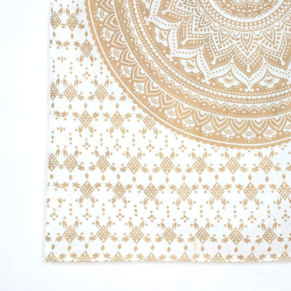 Keltainen Mandala Boheemi Jooga Matto Intialainen Seinävaate - 180*230cm
