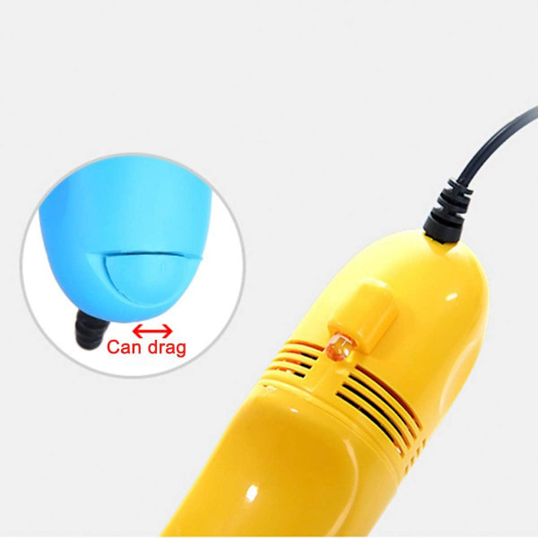 1 stk. Blå Mini Støvsuger, USB Tastaturrenser, Støv Rengøring