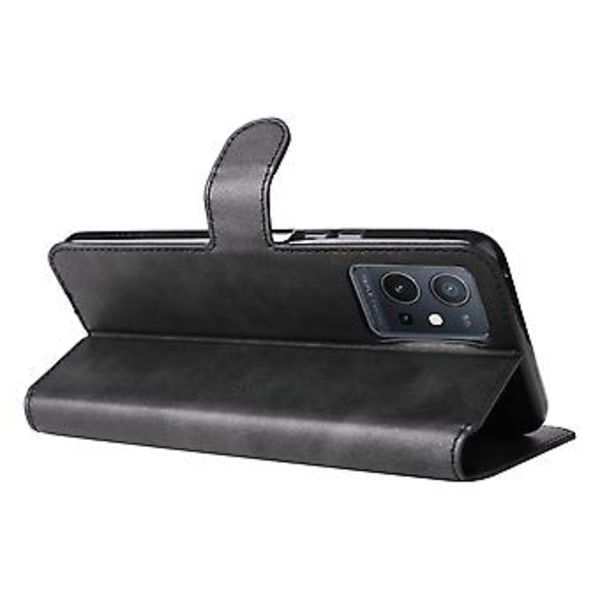 Nahkakotelo vivo Y55 5G / Y75 5G / T1 5G -puhelimelle Black