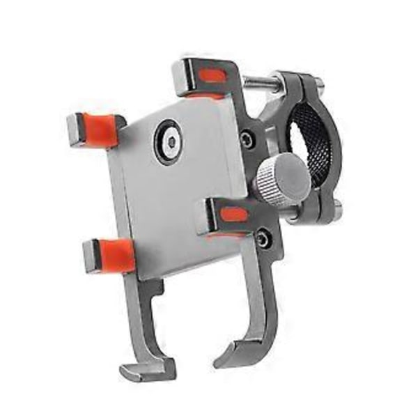Motorcykel Seksklø Aluminum Legering Mobiltelefon Beslag Cykel Navigation Holder Fikseringsramme (Sølv) Sølv Silver