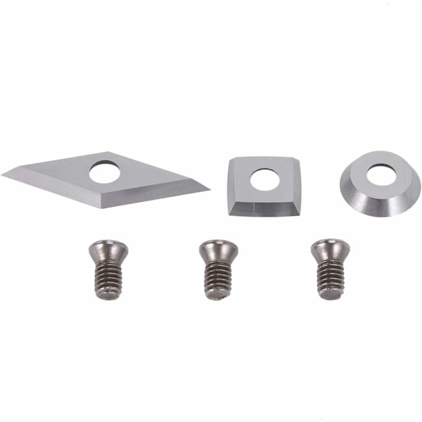 3 st Tungsten Carbide skär för trä svarvverktyg