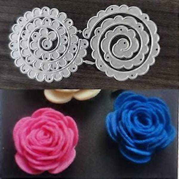 Spiral Blomst Metal Skærestencils 3D Udskæringer Stencil Dekorativt Håndværk Prægeværktøj