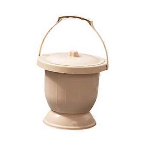 Kammare Pottspottkopp med Lock Förtjockad Urinflaska Natturinal Bärbar Spottkopp Urinalkruka för Camping Barn Vuxna (Khaki S) Khaki S