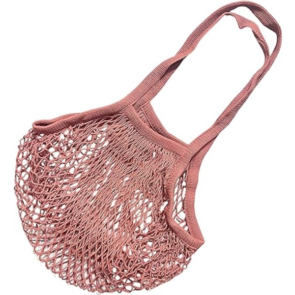 Mesh Net Bag med lång axelrem, stretchbar, återanvändbar