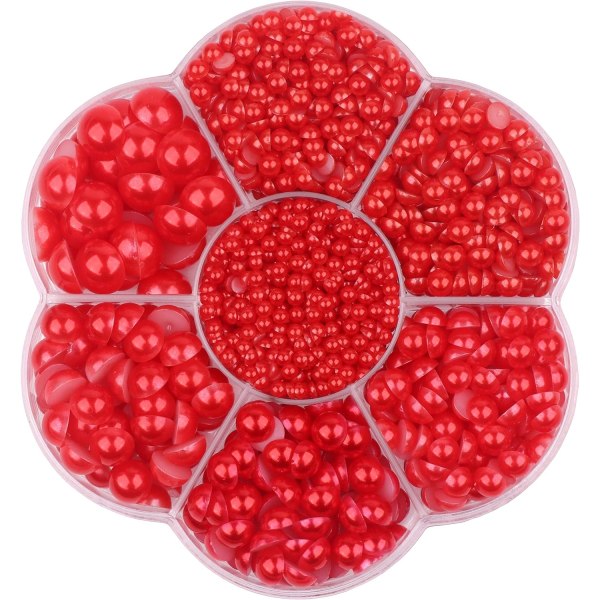 5600 PCS 1 eske 7 størrelser 2/3/4/5/6/8/10mm Flat Back Half Round Pear