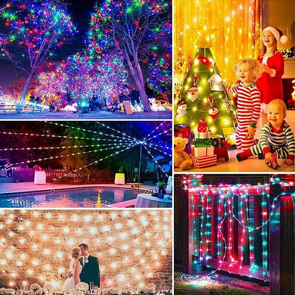 Fejelygter, 20M 200 RGB LED Fejelygter Udendørs IP65 Vandtæt